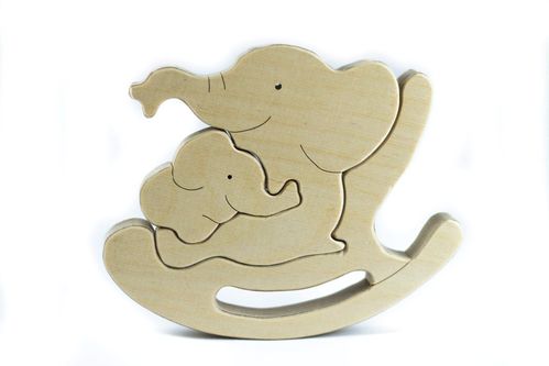 Puzzle Elefant Schaukelstuhl